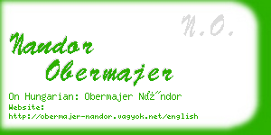 nandor obermajer business card